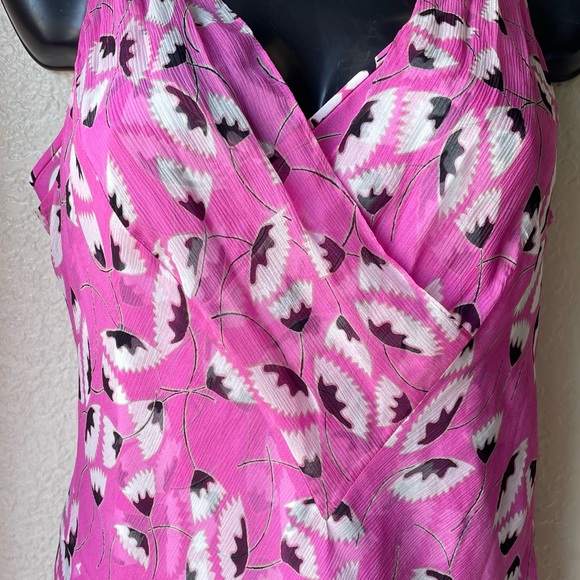 NWT Diane Von Furstenberg Dita Silk Dress in Dianthus Pink Lemonade, Small. - Picture 5 of 9